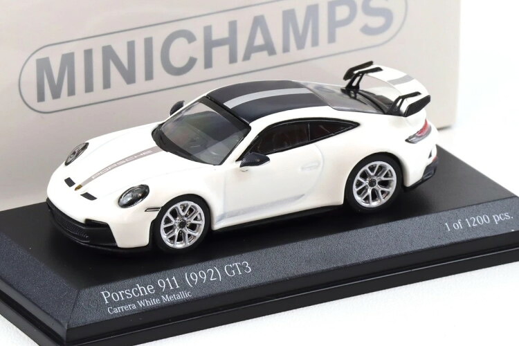 ミニチャンプス 1/64 ポルシェ 911 992 GT3 2021 カレラホワイト メタリックMinichamps 1:64 Porsche 911 992 GT3 2021 Carrera White Metallic 乗り物のおもちゃ-ミニカー・トイカー-おもちゃ