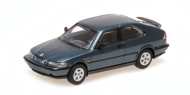 ミニチャンプス 1/87 サーブ 900 クーペ 1995 ダーク グリーン メタリック Minichamps 1:87 Saab 900 Coupe built in 1995 dark green metallic