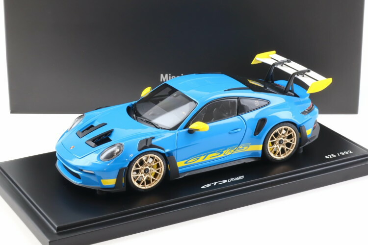 ポルシェ特注 ミニチャンプス 1/18 ポルシェ 911/992 GT3 RS トリビュート デイトナ24時間 2003 リビエラブルー 992台限定 ディスプレイケース付 開閉 Minichamps 1:18 Porsche 911/992 GT3 RS Tribute 24h Daytona 2003 Riviera blue limited 992 pcs with display case