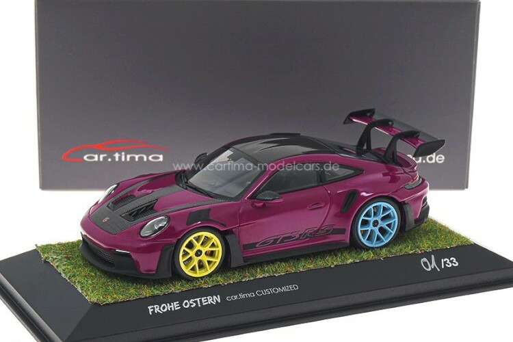 car.tima特注 ミニチャンプス 1/43 ポルシェ 911 992 GT3 RS ヴァイザッハ 包み 心うれしい 復活祭 2025 33台押さえるMinichamps 1:43 Porsche 911 (992) GT3 RS Weissach Paket Happy Easter 2025 Limited 33 pcs