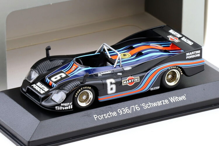 ポルシェ特注 ミニチャンプス 1/43 ポルシェ 936 76 シュヴァルツェ ヴィトヴェ #6 マルティニMinichamps 1:43 Porsche 936/76 Schwarze Witwe N6 Martini｜Reowide モデルカー カタログ SHOP 18,352円