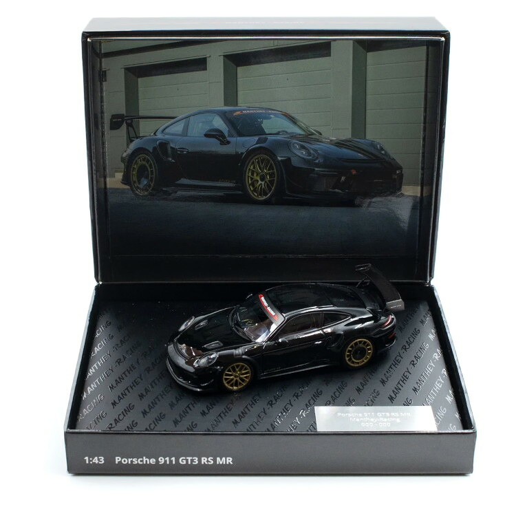 ミニチャンプス 1/43 ポルシェ 911 (991 2) GT3 RS MR マンタイ王国 一ころ 2018 黒いこと / ゴールデンリム 200台押さえる\u003cBR\u003eMinichamps 1:43 Porsche 911 (991 2) GT3 RS MR Manthey Racing 2018 black / golden rims Limited Edition 200 pcs.