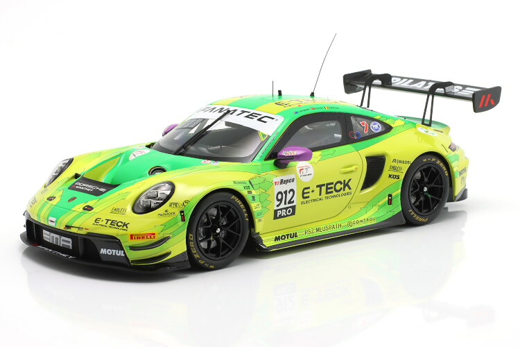 ミニチャンプス 1/18 ポルシェ 911 GT3 R #912 勝ちとる バサースト12第四次元 2024 マン五分五分 グレロMinichamps 1:18 Porsche 911 GT3 R #91212h Bathurst 2024