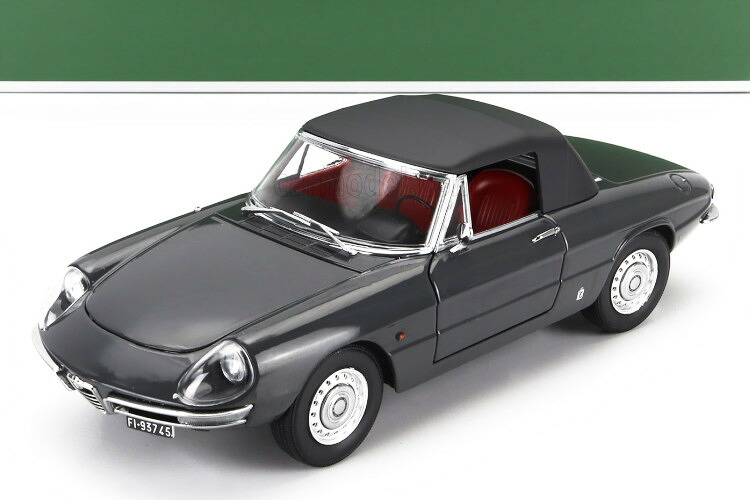 ツーリングモデルカー 1:18 アルファロメオ デュエット スパイダー 1600 コーダ トンダ 1966 グラファイトグレー 650台限定 開閉TOURING MODELCARS 1:18 ALFA ROMEO DUETTO SPIDER 1600 CODA TONDA 1966 GRAPHITE GREY LIMITED 650 ITEMS|Reowide モデルカー カタログ SHOP