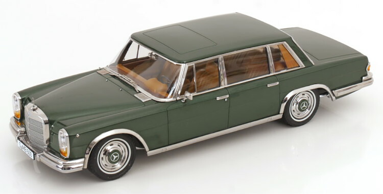 KK規模 1/18 メルセデス・ベンツ 600 SWB W100 1963 ダークグリーンメタリックKK-Scale 1:18 Mercedes 600 SWB W100 1963 dark green metallic