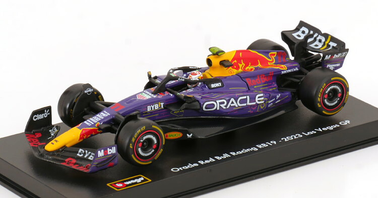 ブラーゴ 1/43 レッドブル RB19 #11 ラスベガスグランプリ USA 2023 ペレス ドライバーフィギュア・ショーケース付き Bburago 1:43 Red Bull RB19 #11 GP Las Vegas USA 2023 Perez with driver figurine and ShowCase