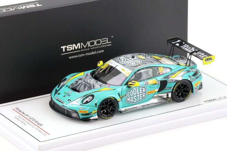 TSM模範例 1/43 ポルシェ 911/992 GT3 R #27 FIA GTタイトル 2023 ワールドカップ こしきオート 一ころTSM Model 1:43 Porsche 911/992 GT3 R #28 FIA GT 2023 World Cup HubAuto Racing