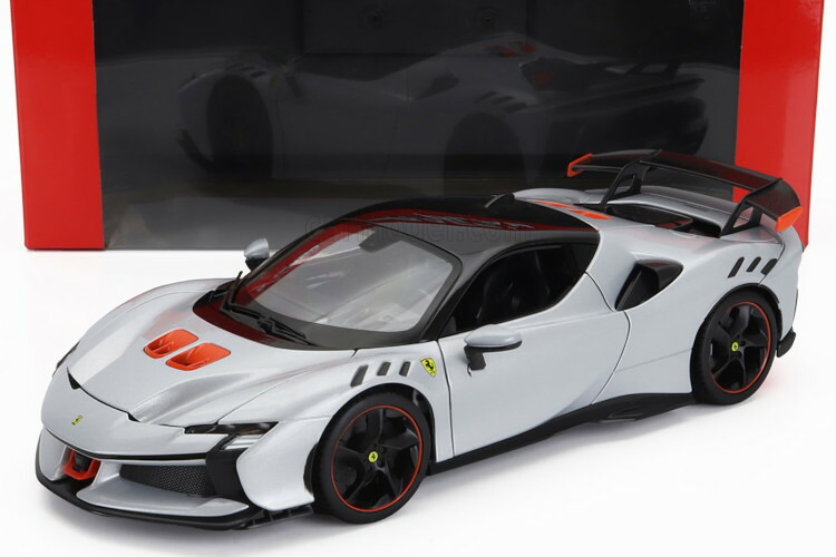 ブラーゴ 1/18 フェラーリ SF90XX ストラダーレ 2024 ビアンコ アルティコ ホワイトメタリック/オレンジ/ブラック 開閉 Bburago 1:18 FERRARI SF90XX STRADALE 2024 BIANCO ARTICO WHITE METALLIC/ORANGE/BLACK