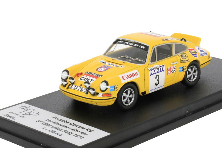 トロフュー 1/43 ポルシェ 911 カレラ RS #3 3位 1000湖ラリー フィンランド 1973 Leo Kinnunen/Atso Aho 150台限定TROFEU 1:43 Porsche 911 Carrera RS #3 3rd 1000 Lakes Rally Finland 1973 Leo Kinnunen/Atso Aho limited 150 pcs｜Reowide モデルカー カタログ SHOP