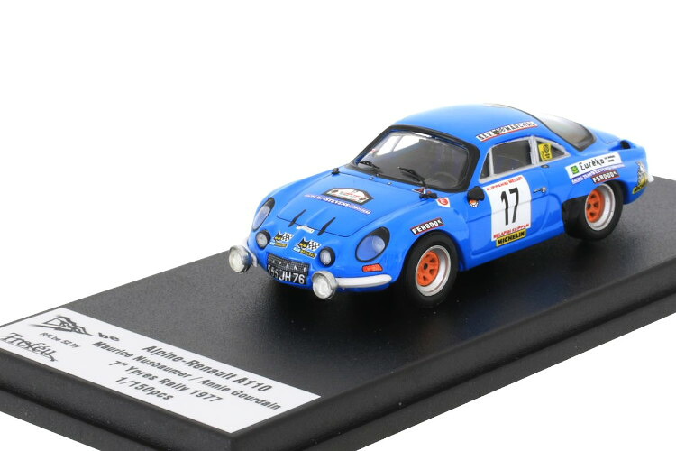 トロフュー 1/43 アルピーヌ ルノー A110 1800 #17 ラリー イープル 1977 Maurice Nusbaumer/Annie Gourdain 150台押さえる\u003cBR\u003eTROFEU 1:43 Alpine Renault A110 1800 #17 Rally Ypres 1977 Maurice Nusbaumer/Annie Gourdain limited 150 pcs