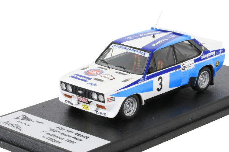 トロフュー 1/43 命令 131 アバルト ラリー #3 勝ちえる ラリー 電気回路 デ アルデンヌ 1980 Jean Marie Cols Didi Andre Pauly 150台押さえる\u003cBR\u003eTROFEU 1:43  Fiat 131 Abarth Rallye #3 1st Rally Circuit des Ardennes 1980 limited 150 pcs