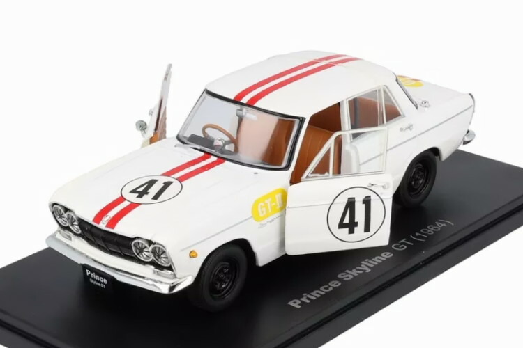ams 1/43 日産 スカイライン2000GT-R ミニカー(ホワイト) ニッサン スカイライン GT-R ケンメリ (ホワイト) (ミニカー