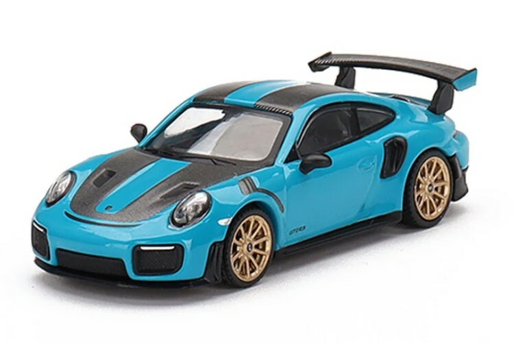 TSM モデル 1:64 ポルシェ 911 GT2 RS ヴァイザッハ パッケージ マイアミ ブルー 左ハンドル TSM MODEL 1:64 Porsche 911 GT2 RS Weissach Package Miami Blue