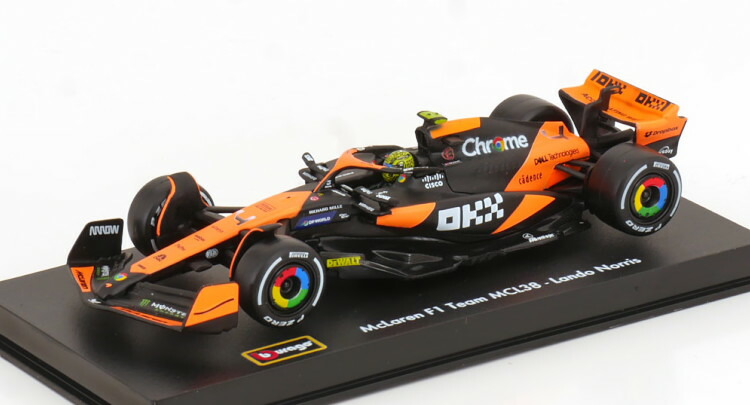 ブラーゴ F1 1/24 マクラーレン MCL38 ケース付 ピアストリ Bburago ブラゴ 1/24 スケール ケース付 2024年 マクラーレン F1