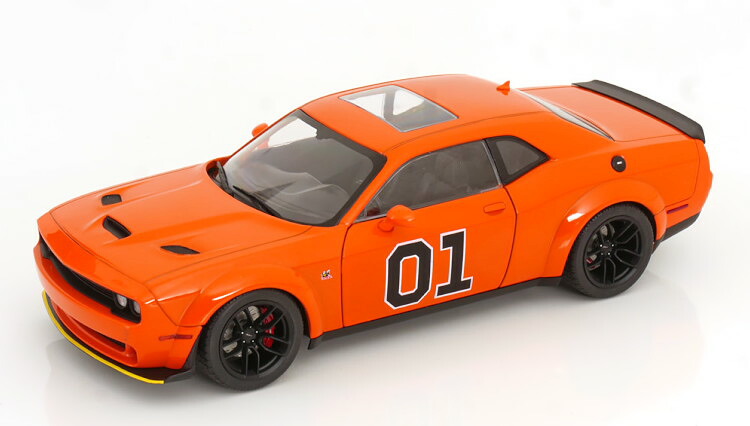 ソリド 1/18 ダッジ チャレンジャー RT トリビュート デュークス オブ ハザード 2023 オレンジ デカール付き 開閉 Solido 1:18 Dodge Challenger RT Tribute Dukes of Hazzard 2023 orange with Decals
