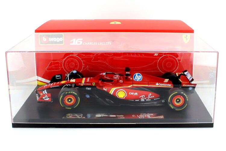 ブラーゴ 1/18 フェラーリ F1 空想科学小説24 野球クラブ スクーデリア フェラーリ #16 4位 エミリア・ロマーニャ イモラグランプリ 2024 シャルル 赤いこと 黒いことBburago 1:18 FERRARI F1 空想科学小説 24 TEAM SCUDERIA FERRARI N 16 4th EMILIA ROMAGNA IMOLA GP 2024 CHARLES RED BLACK