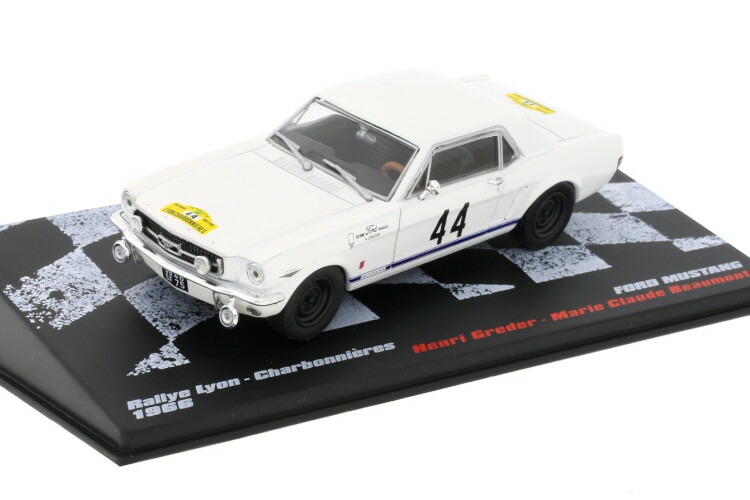 アルタヤ 1/43 フォード マスタング #44 ラリー リヨン シャルボニエール 1966 フォード フランス グレダー モータースポーツ Henri Greder/Marie Claude Beaumont Altaya 1:43 Ford Mustang N44 Rally Lyon Charbonnieres 1966 Ford France Greder Motorsport