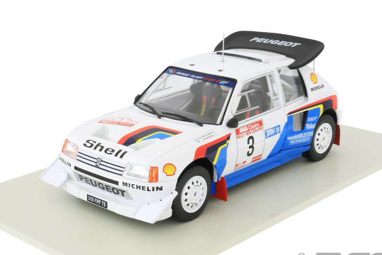 アルタヤ 1/18 プジョー 205 T16 E2 #3 ラリー ニュージーランド 1986 プジョー タルボット スポール ユハ カンクネン / ユハ ピーロネンAltaya 1:18 Peugeot 205 T16 E2 N3 Rally New Zealand 1986 Peugeot Talbot Sport Juha Kankkunen / Juha Piironen