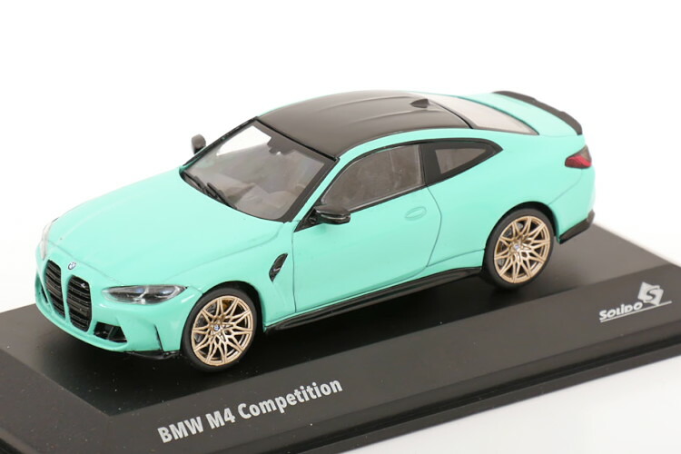 ソリド 1/43 BMW M4 G82 手合わせ 2023 ペパーミント緑であることSolido 1:43 BMW M4 G82 Competition 2023 mint green 乗り物のおもちゃ-ミニカー・トイカー-車