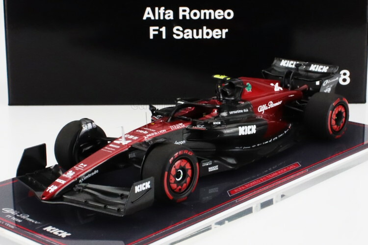 NZG 1/18 アルファロメオ F1 C43 チーム ステーク #24 スペインGP 2023 周 冠宇 ショーケース付き NZG 1:18 ALFA ROMEO F1 C43 TEAM STAKE N24 SPANISH GP 2023 ZHOU GUANYU WITH SHOWCASE