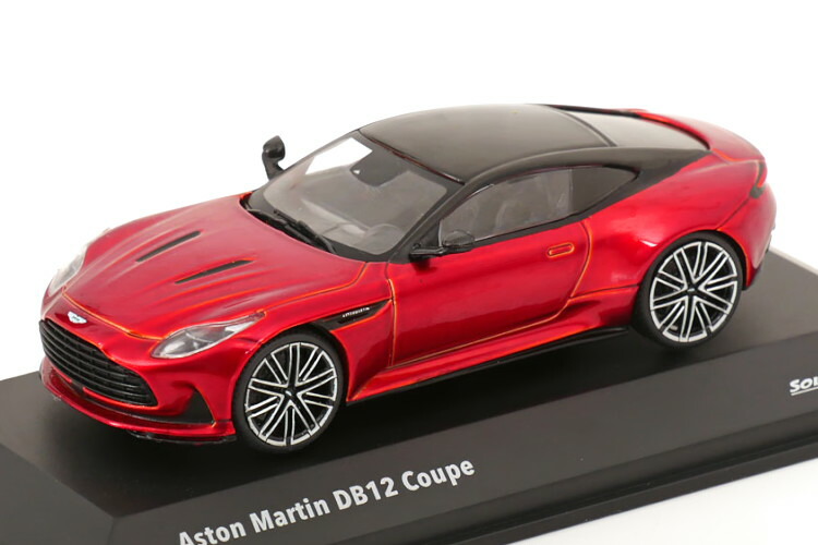 ソリド 1/43 アストンマーティン DB12 クーペ 2023 レッドメタリック 黒いことSolido 1:43 Aston Martin DB12 Coupe 2023 redmetallic black 車-おもちゃ