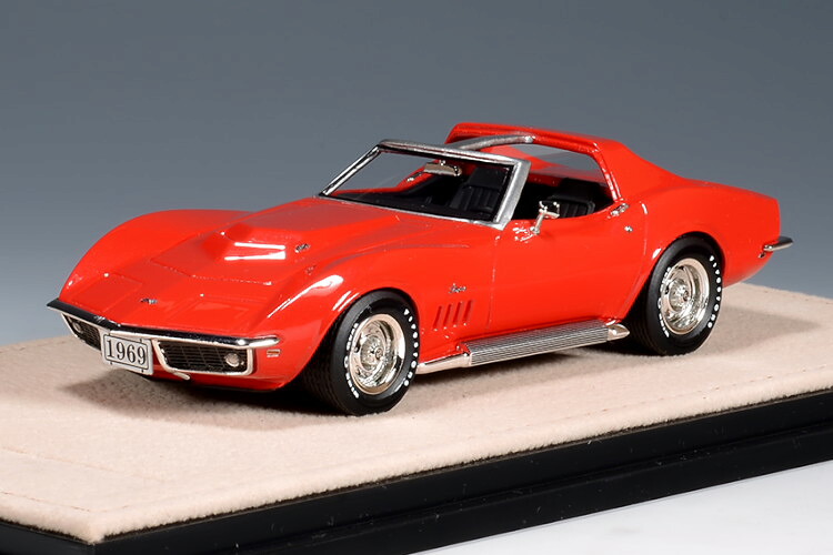 Stamp Models 1/43 シボレー コルベット スティング花の冠 L88 クーペ 1969 開けっ広げ大屋根 モンツァレッド 109台押さえるStamp Models 1:43 Chevrolet Corvette Stingray L88 Coupe 1969 Open Roof Monza red Limitation 109 pcs