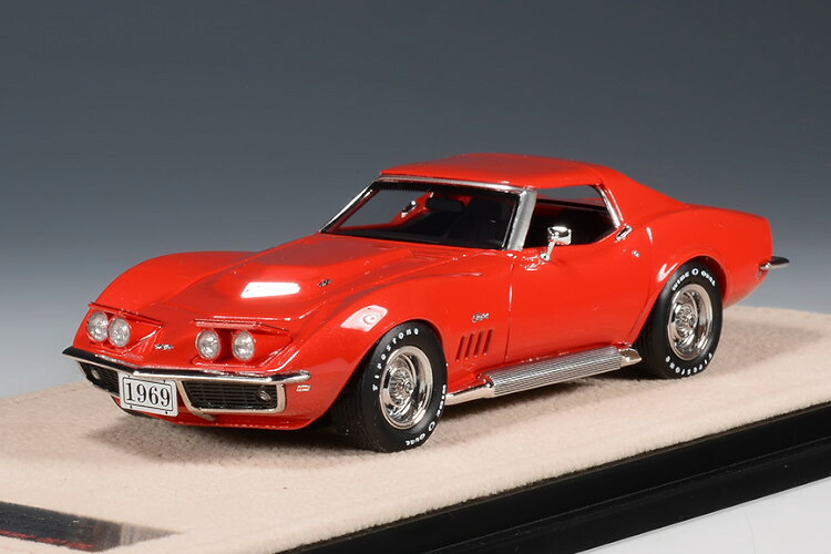 Stamp Models 1/43 シボレー コルベット スティング花の冠 L88 クーペ 1969 クローズド大屋根 モンツァレッド 109台押さえるStamp Models 1:43 Chevrolet Corvette Stingray L88 Coupe 1969 Closed Roof Monza red Limitation 109 pcs