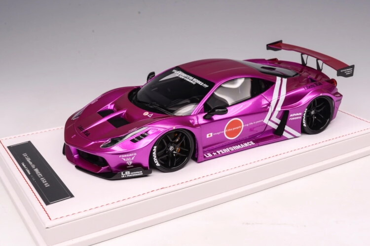 LB特注 Liberty Walk 1/18 Ferrari 458Italia Ferrari 458 Italia Spyder Liberty Walk Flash Pink AB Models 1/18