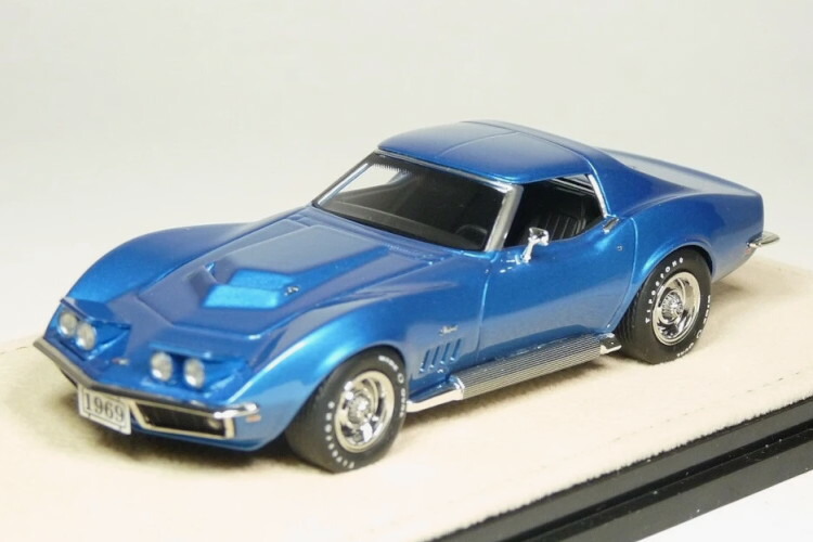 Stamp Models 1/43 シボレー コルベット スティングレイ L88 クーペ 1969 クローズドルーフ ブルーメタリック 109台限定 Stamp Models 1:43 Chevrolet Corvette Stingray L88 Coupe 1969 Closed Roof blue metallic Limitation 109 pcs