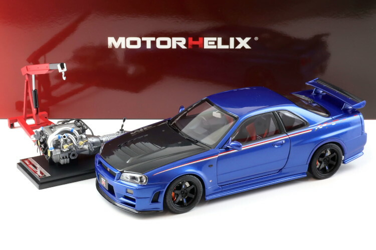 モーターヘリックス1/18 R34 スカイライン GT-R Z-TUNE CRS MotorHelix 1:18 Nissan Skyline GT-R (R34) NISMO Z-Tune CRS