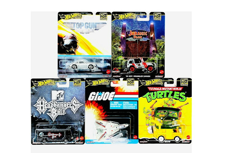ホットウィール 1/64 プレミアム 2025 ポップカルチャー Kケース 5台セット Hot Wheels 1:64 Premium 2025 Pop Culture K Case 5 Cars Set