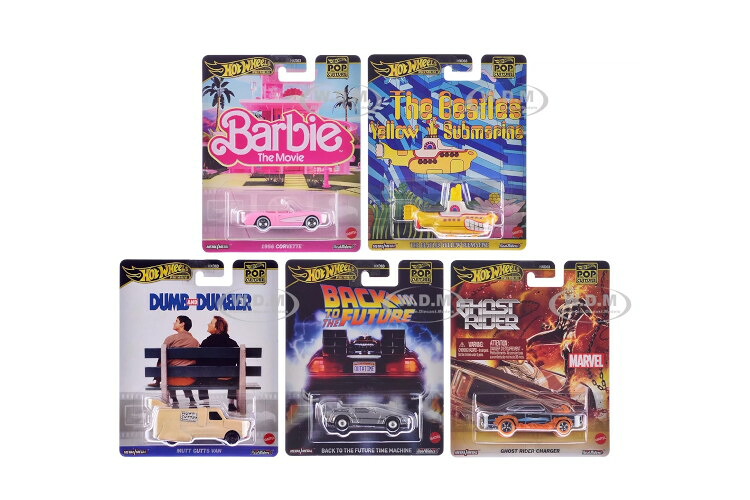 ホットウィール 1/64 2025 ポップカルチャー Hケース 5台セット Hot Wheels 1:64 2025 Pop Culture H Case Set of 5 Cars