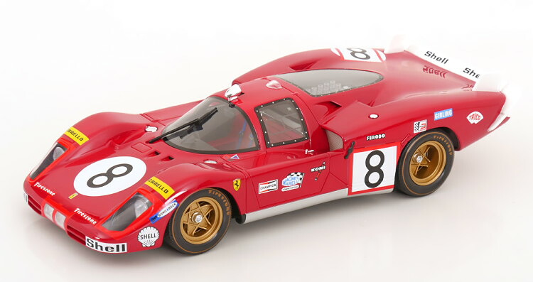 Werk83 1/18 フェラーリ 512S #8 ル マン24第四次元 1970 アルトゥーロ メルツァリオ/粘土 レガツォーニWerk83 1:18 Ferrari 512S N8 24h Le Mans 1970 Merzario/Regazzoni