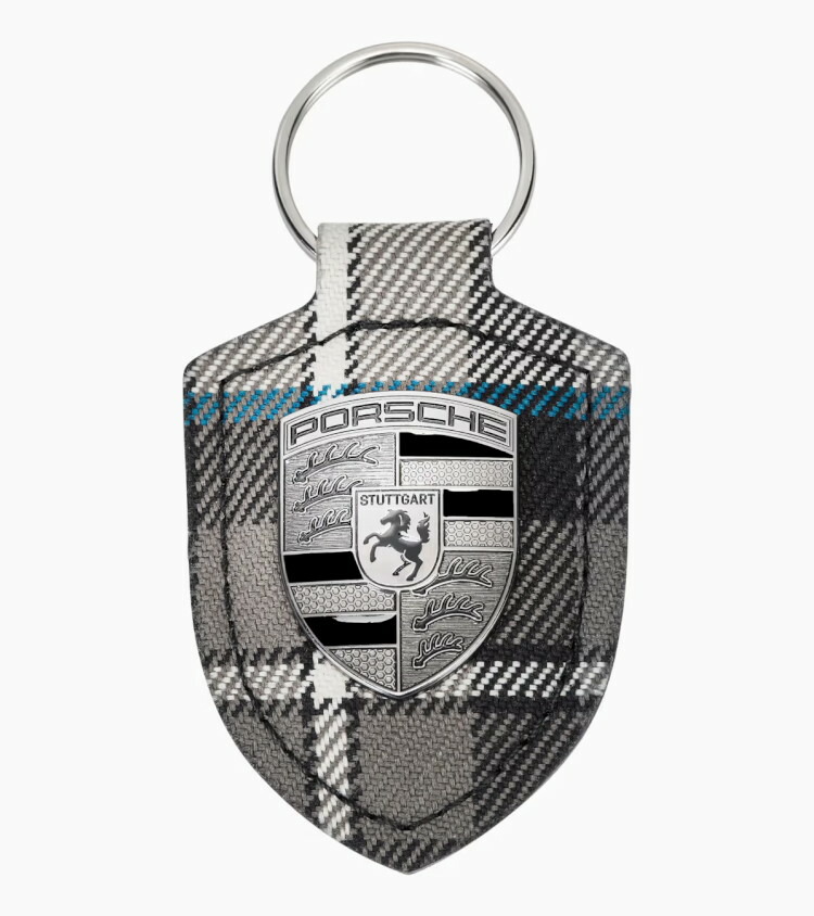 Porsche ポルシェ キーホルダー キーリング キータグ ネイビー ブルー PORSCHE DESIGN ポルシェ オフィシャル クレスト キーリング