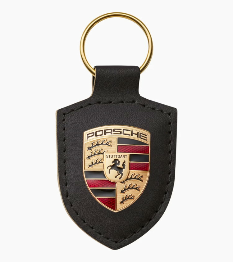ポルシェ特注 ポルシェ クレストキーリング 黒いこと キーホルダーPorsche keyring crest black ミニカー・トイカー-車-おもちゃ
