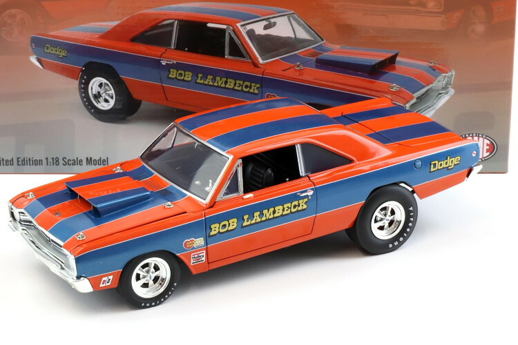 ACME 1/18 1968 ダッジ ダート スーパーストック ボブ ランベック オレンジ ブルー 開閉ACME 1:18 1968 Dodge Dart Super Stock Bob Lambeck orange blue｜Reowide モデルカー カタログ SHOP