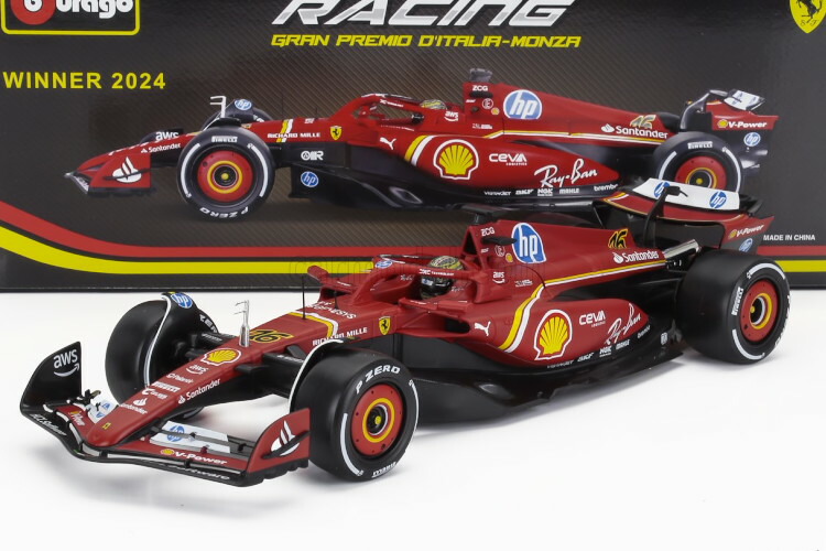 ブラーゴ 1/18 フェラーリ フォーミュラ1 SF-24 スクーデリア フェラーリ #16 優勝 イタリア モンツァ グランプリ 2024 シャルル ルクレール Bburago 1:18 FERRARI F1 SF-24 TEAM SCUDERIA FERRARI N16 WINNER ITALY MONZA GP 2024 CHARLES LECLERC