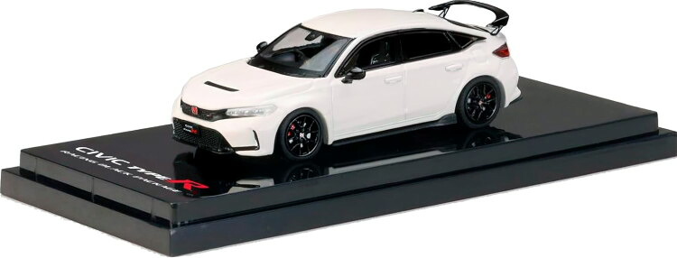 ホビージャパン 1/64 ホンダ シビック タイプR レーシング・ブラック・パッケージ 2025 FL5 チャンピオンシップホワイトHOBBY JAPAN 1:64 HONDA CIVIC TYPE R RACING BLACK Package WHITE｜Reowide モデルカー カタログ SHOP