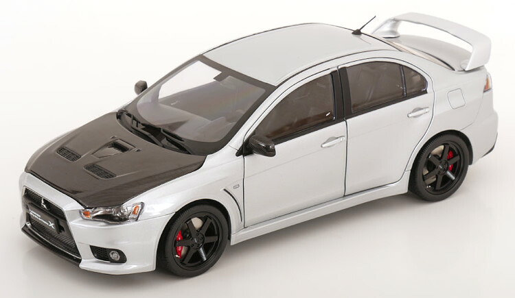VIAT 1/18 三菱 ランサー エボ X シルバー カーボン 開閉 VIAT 1:18 Mitsubishi Lancer Evo X silver carbon