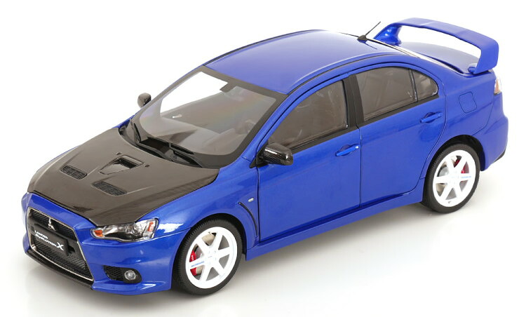 VIAT 1/18 三菱 ランサー エボ X ブルーメタリックカーボン 開閉VIAT 1:18 Mitsubishi Lancer Evo X bluemetallic carbon｜Reowide モデルカー カタログ SHOP