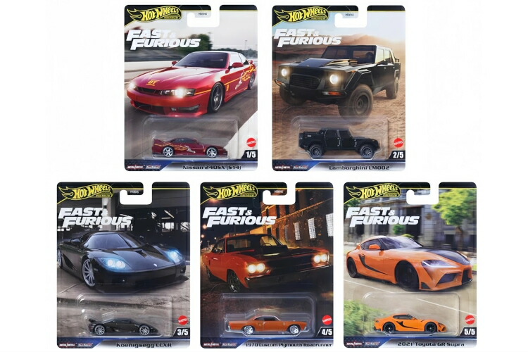 ホットウィール 1/64 プレミアム 2025 ワイルドスピード Lケース 5台セット Hot Wheels 1:64 Premium 2025 Fast & Furious L Case Set of 5 Cars 12,432円