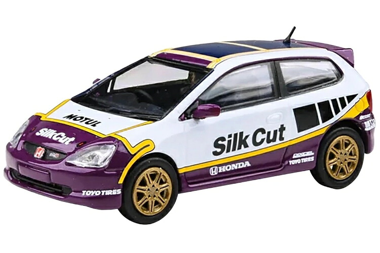 Para64 1/64 ホンダ シビック タイプR EP3 2001 シルクカット ディスプレイショーケース付き Para64 1:64 Honda 2001 Civic Type R EP3 Silver Cut Display Showcase