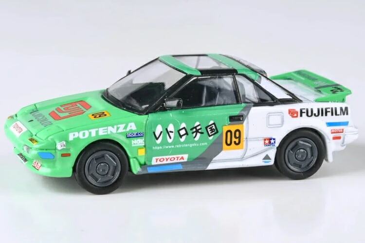 Para64 1/64 トヨタ MR2 MK1 AW11 1985 フジフィルム ディスプレイショーケース付き Para64 1:64 Toyota MR2 MK1 AW11 1985 Fujifilm Display Showcase