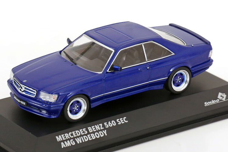 ソリド 1/43 メルセデス 560 SEC AMG ワイドボディ ブルーメタリック Solido 1:43 Mercedes 560 SEC AMG Widebody bluemetallic