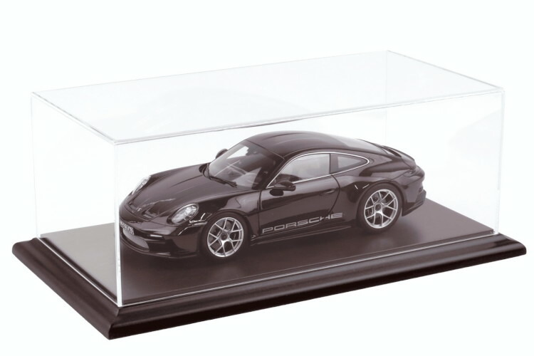 アトランティックケース 1/18 プラスティックディスプレイケース モルスアイム ウォルナット ウッドベース※ミニカーは付属しません。Atlantic Case 1:18 Plastic Display Case MOLSHEIM WALNUT with wood Base｜Reowide モデルカー カタログ SHOP