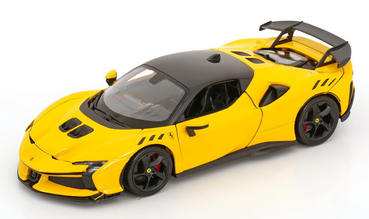 ブラーゴ 1/24 フェラーリ 空想科学小説90 XX ストラダーレ 2024 黄み 黒いこと 開閉Bburago 1:24 Ferrari 空想科学小説90 XX Stradale 2024 yellow black 車-ミニカー・トイカー-おもちゃ