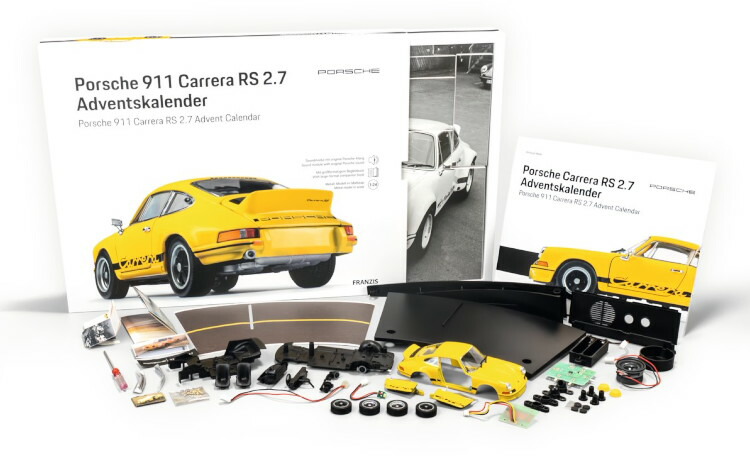 Franzis 1/24 ポルシェ 911 アドベントカレンダー カレラ RS 2.7 1973 イエロー Franzis 1:24 Porsche 911 Advent Calendar Carrera RS 2.7 1973 Yellow
