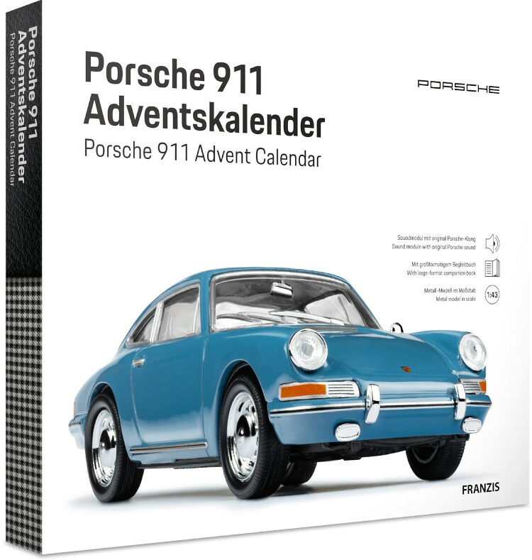 Franzis 1/43 ポルシェ 911 アドベントカレンダー タイプ901 1963 ブルーエナメルFranzis 1:43 Porsche 911 Advent Calendar Type 901 1963 Blue Enamel|Reowide モデルカー カタログ SHOP