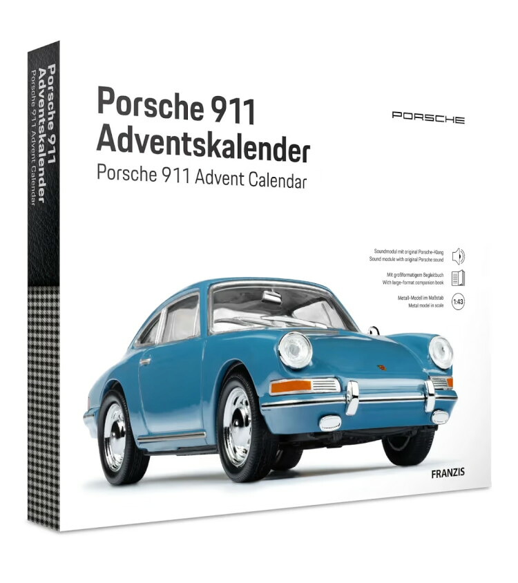 Franzis 1/43 ポルシェ アドベントカレンダー ポルシェ 911 1965 エナメルブルーFranzis 1:43 Porsche Advent calendar: Porsche 911 year 1965 enamel blue｜Reowide モデルカー カタログ SHOP