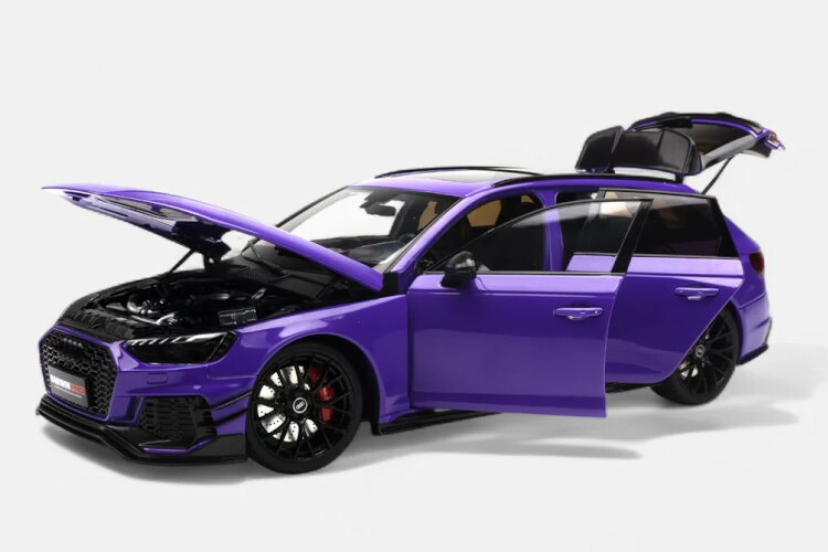 キロワークス 1/18 アウディ A4 RS4 ダーウィン プロ B9 アバント ステーションワゴン 2020 パープルメタリック 開閉 KILO WORKS 1:18 AUDI A4 RS4 DARWIN PRO (B9) AVANT SW STATION WAGON 2020 PURPLE METALLIC